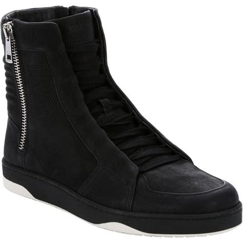 gucci black leather dual side-zip high-top sneakers|Gucci off the grid sneaker.